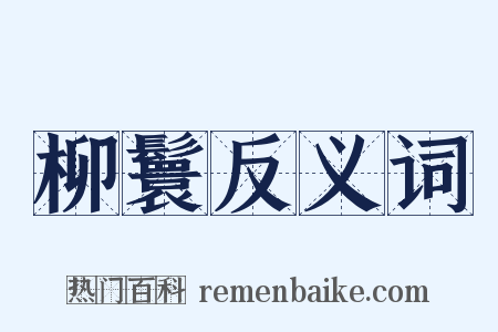 柳鬟反义词是什么意思的图片